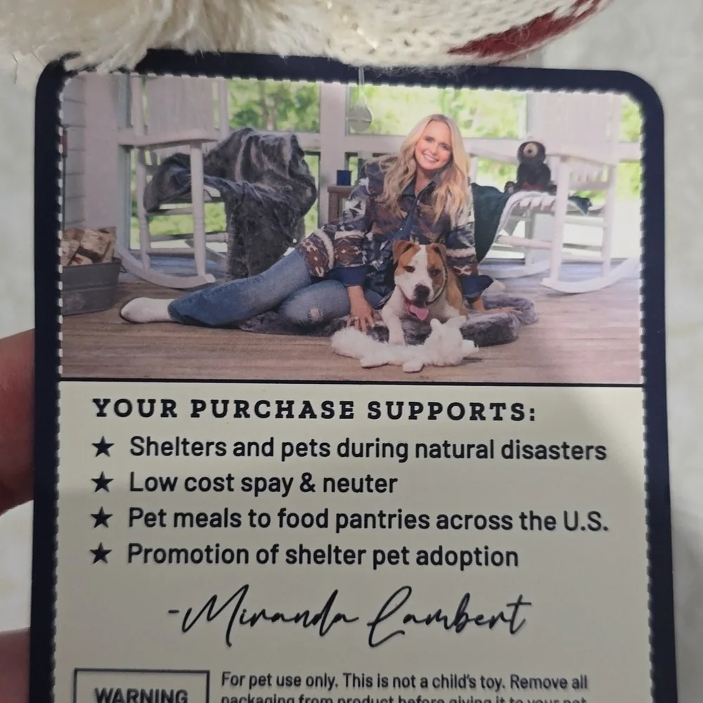 Mutt Nation by‎ Miranda Lambert Dog Toy  NWT Bearded Lumberjack